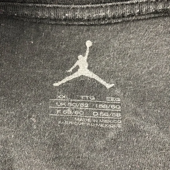 Jordan Black Short Sleeve Tee, Size XXL - Picture 5 of 7